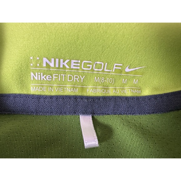 Nike Golf Fit Dry Woman Sleeveless Polo Tank Top Athletic Medium Green 1/4 zip - Picture 6 of 10